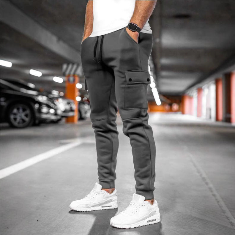 Herre moderne Cargo-joggingbukser med elastisk talje og praktiske lommer Stilla