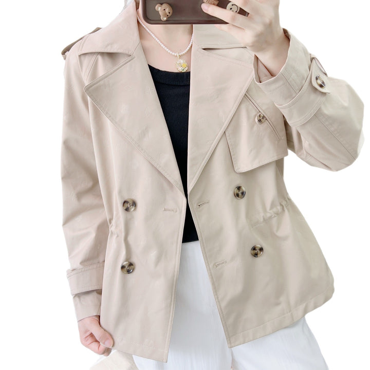 Dame Elegant Trenchcoat-Jakke med dobbelt knaprækkefølge og moderigtigt snit Stilla
