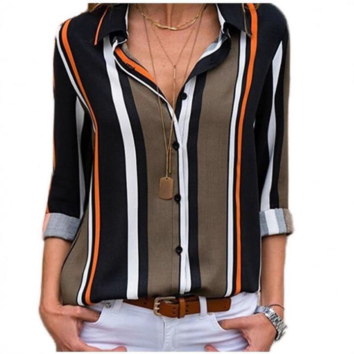 Dame stribet bluse i moderne chic Stilla