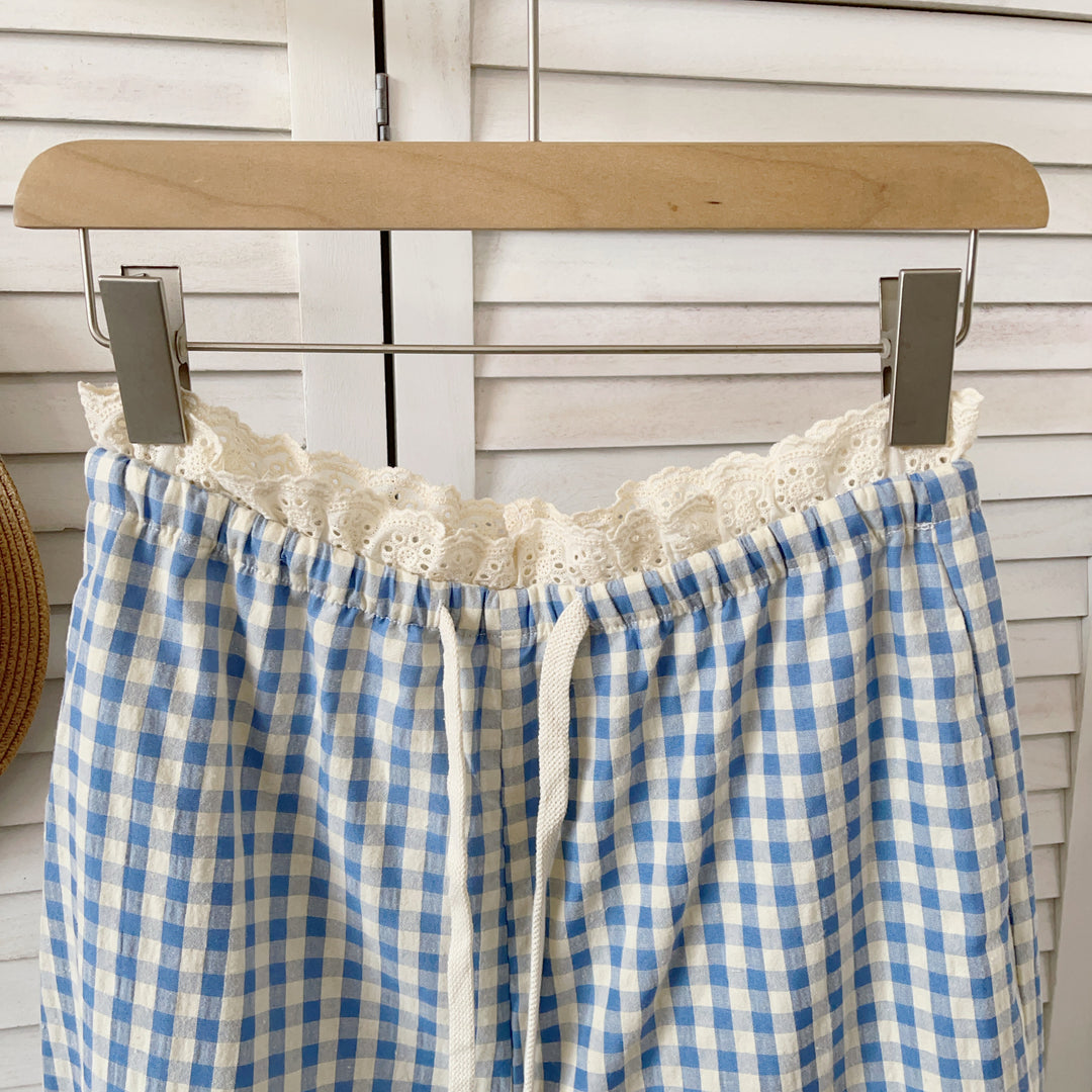 Femme Relaxed Fit Gingham Lounge Bukser Stilla