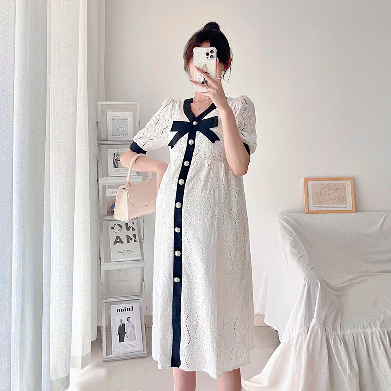 Femme Elegante Knap-Up Kjole Stilla