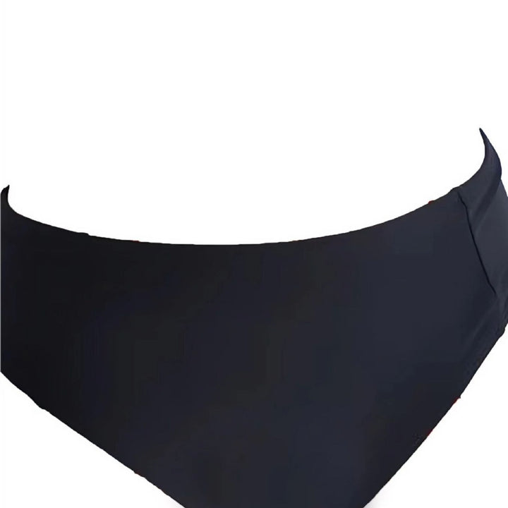 Dame Bandeau-Bikini med dekorativ blomsterapplikation og elegant snit Skovae