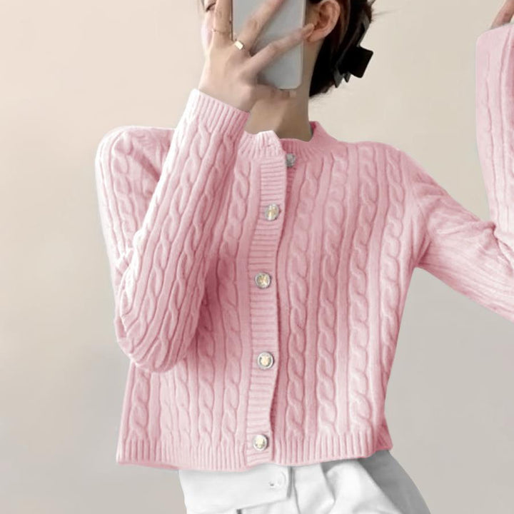 Kvinders cardigan med tekstureret kabeldesign Stilla