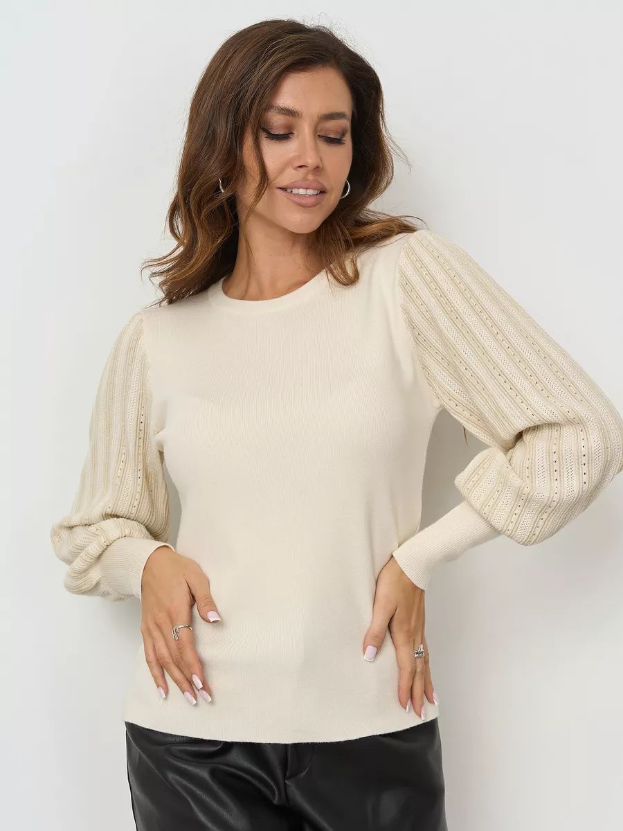 Dame Oversized Strik Pullover med dyb V-hals og afslappet snit Stilla