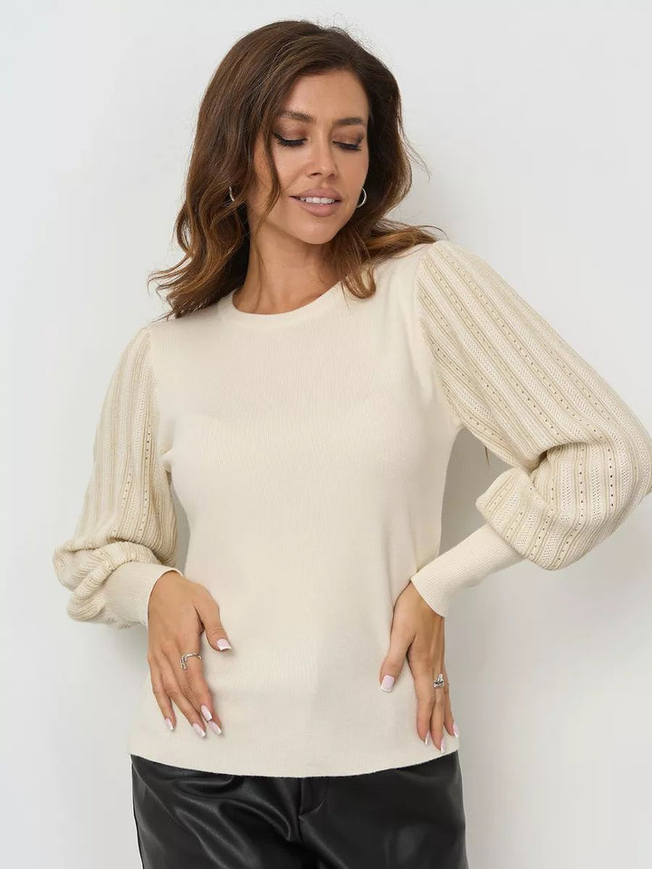 Dame Oversized Strik Pullover med dyb V-hals og afslappet snit Stilla