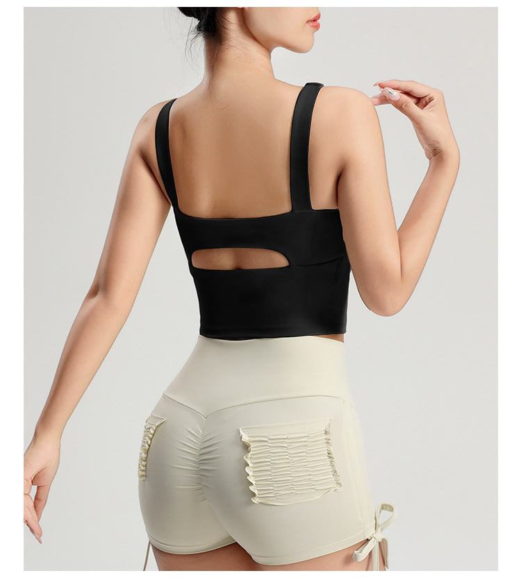 Dame Sporty Talje-og-Shorts-Sæt med justerbare Sidesnøringer og åndbart Materiale Stilla
