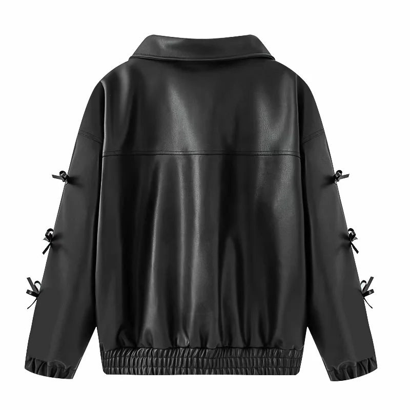Femme Chic Fauxlæder Utility Jakke Stilla