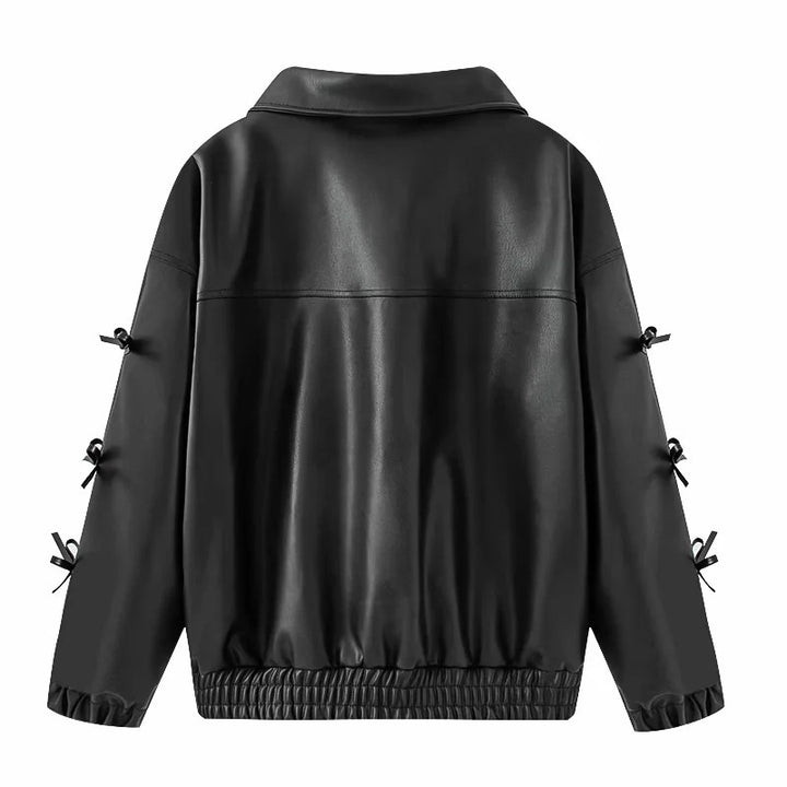 Femme Chic Fauxlæder Utility Jakke Stilla