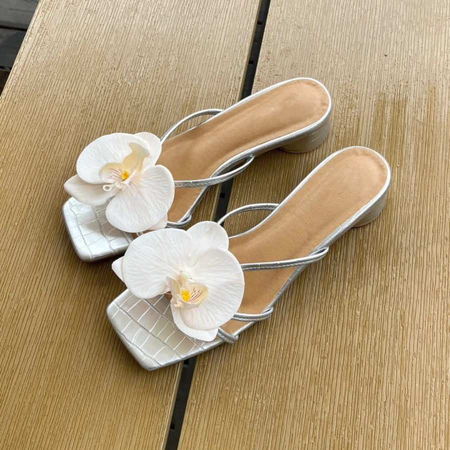 Dame blomsterdesignede slide-sandaler Stilla