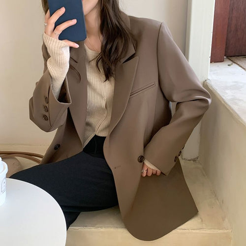 Damernes oversized blazer med struktureret stof Stilla