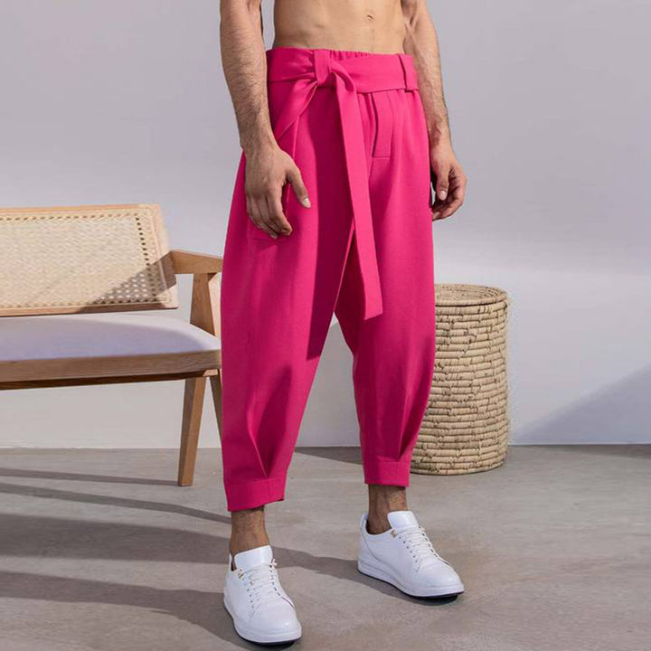 Herrer elegante Chino-bukser med aftageligt bælte Stilla