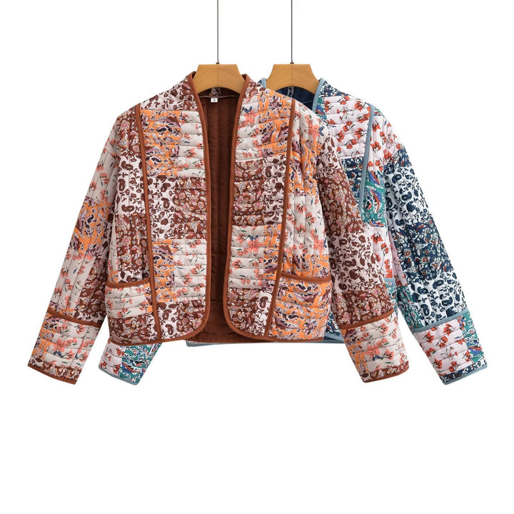 Dame quiltet Jacquard-jakke Stilla