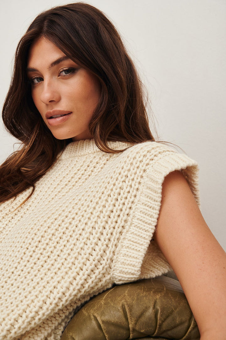 Dame Oversized Striktop med afslappet snit Skovae