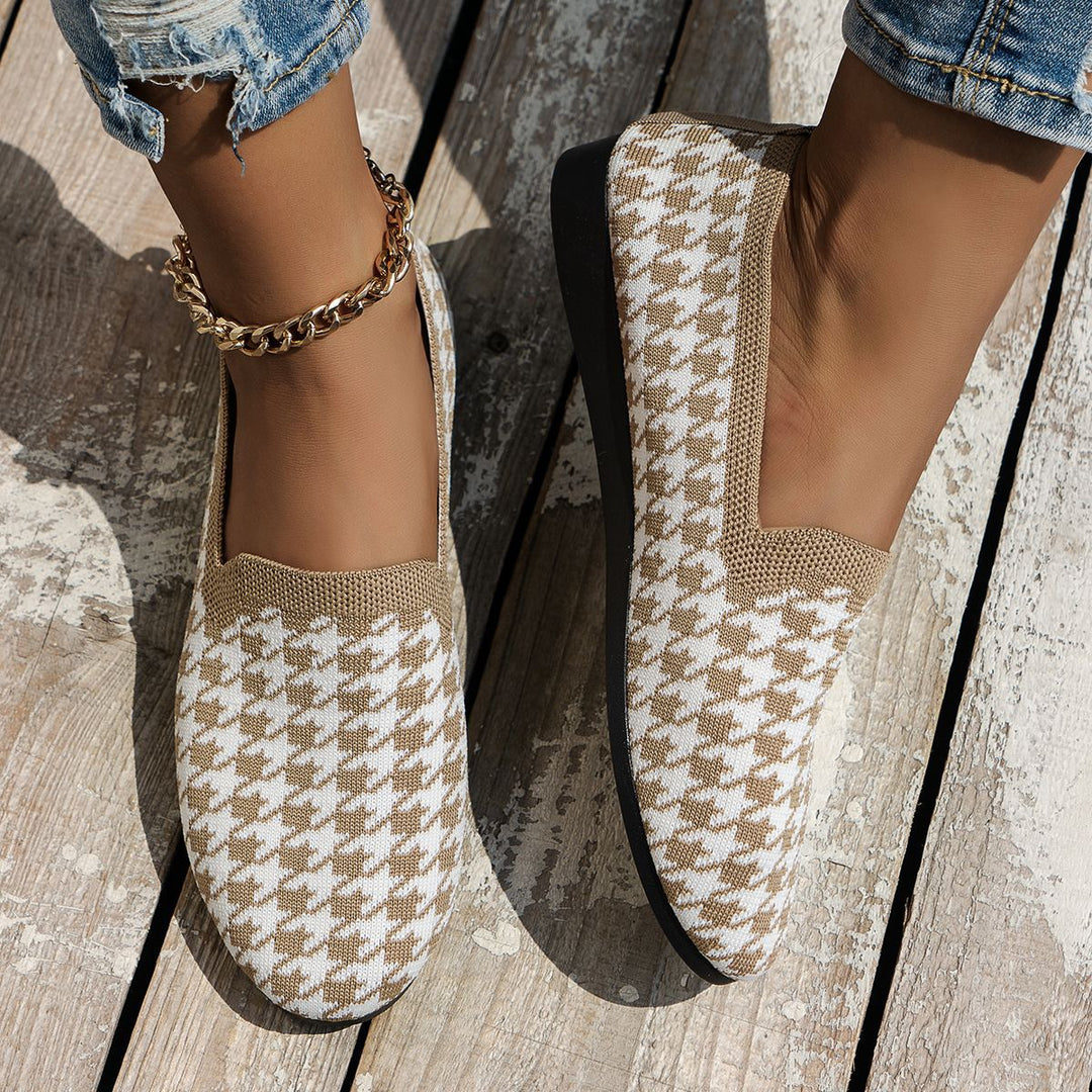 Dame Slip-On Sneakers med innovativt hørmønster og fleksibel sål Stilla