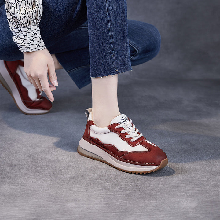 Kvinder Fritid Læder Walking Sneakers Stilla