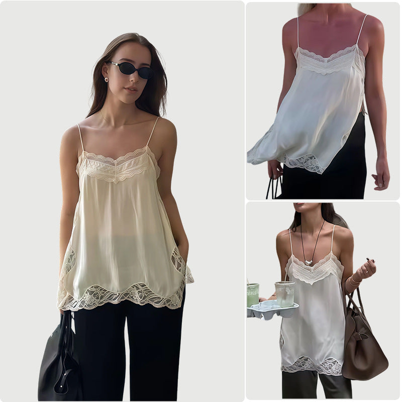 Elegant blonder bluse til kvinder med fine stropper Skovae