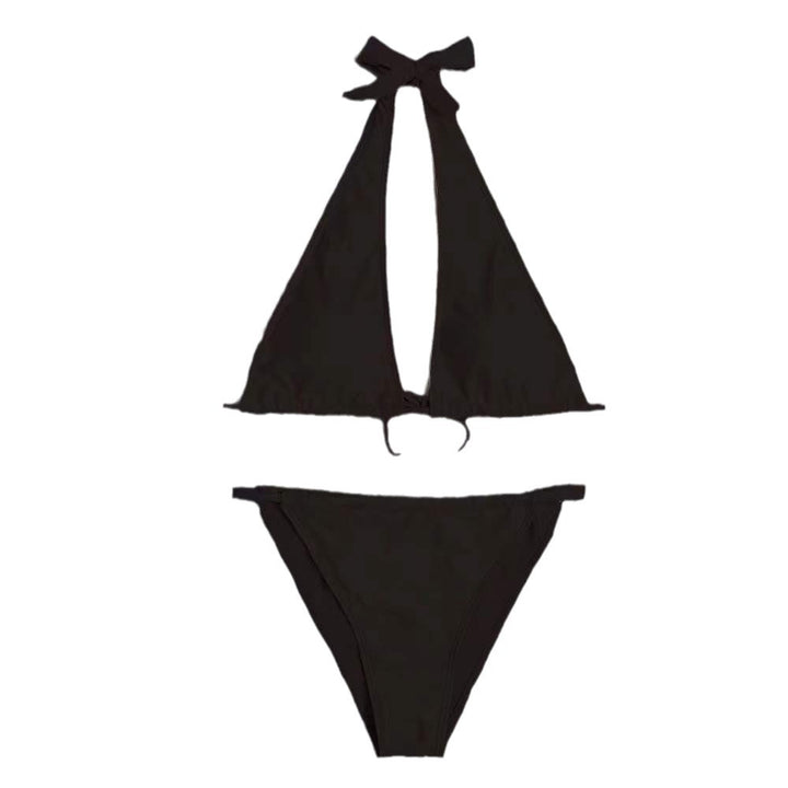 Dame bandeau-bikini med raffinerede skærmdetaljer og elegant indpakningsdesign Skovae