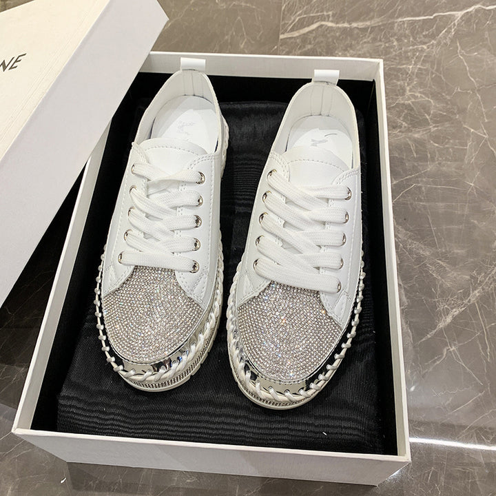 Dame Glitrende Sporty Elegante Sneakers Stilla