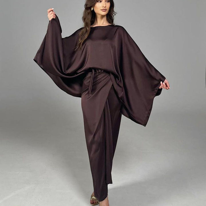 Dame Satin Bred-Bukser Overall Sæt Stilla