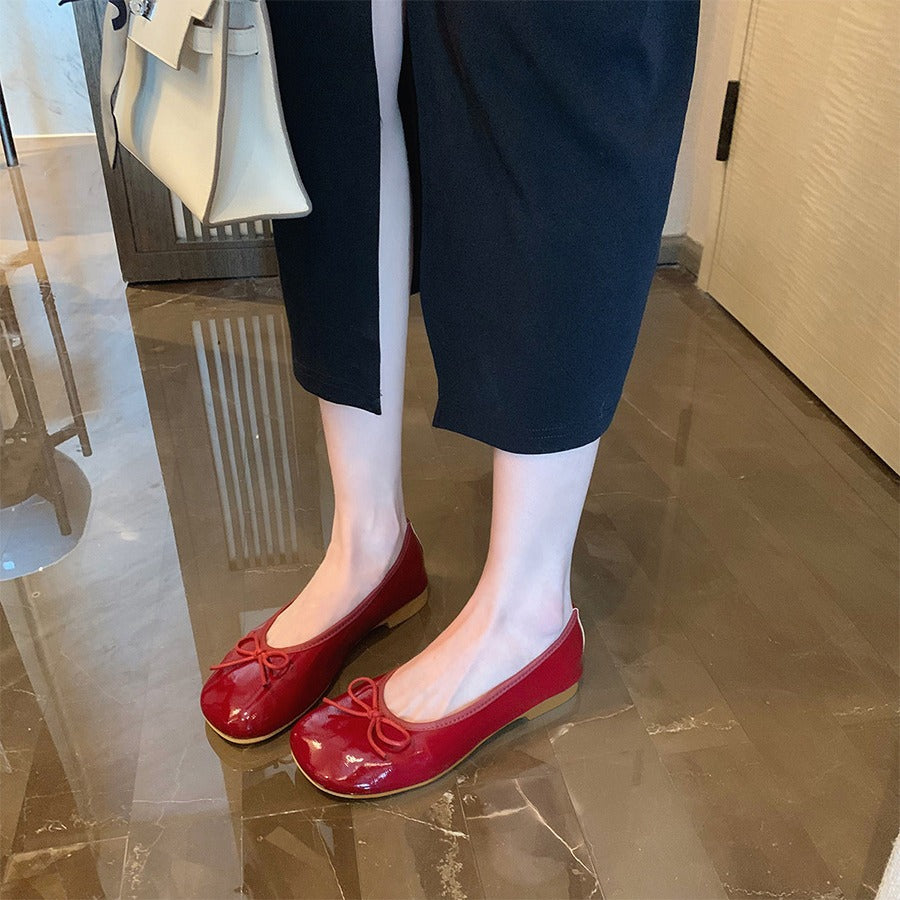 Dame Ballerinas med elegant sløjfedekoration og komfortabel sål Stilla