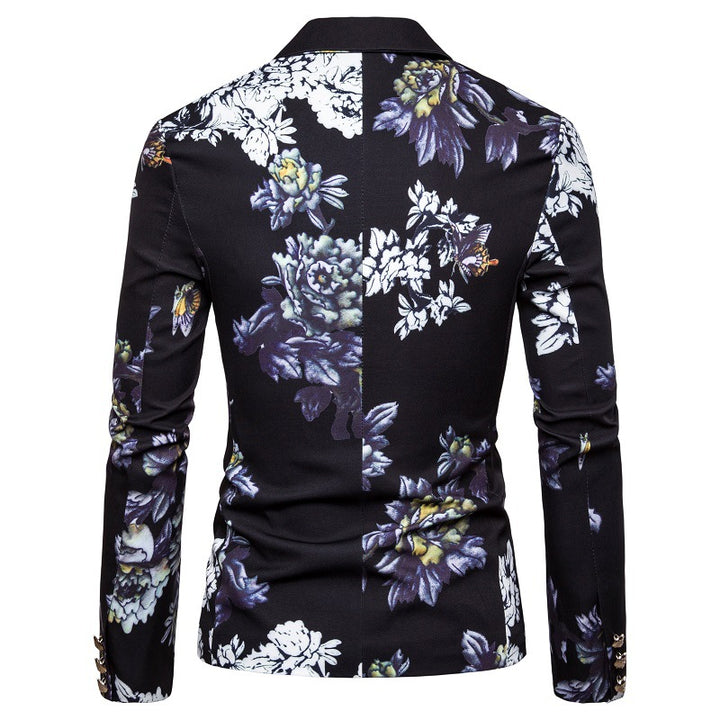 Herre elegant blazer med floral design Stilla
