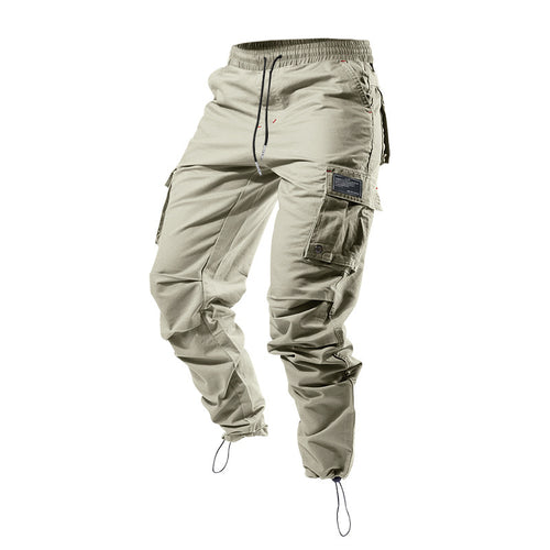 Herrer cargo-bukser med elastisk talje og praktiske sidelommer Stilla
