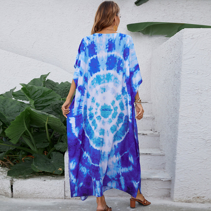 Kvinder Tie-Dye Maxi Kaftan Kjole Stilla