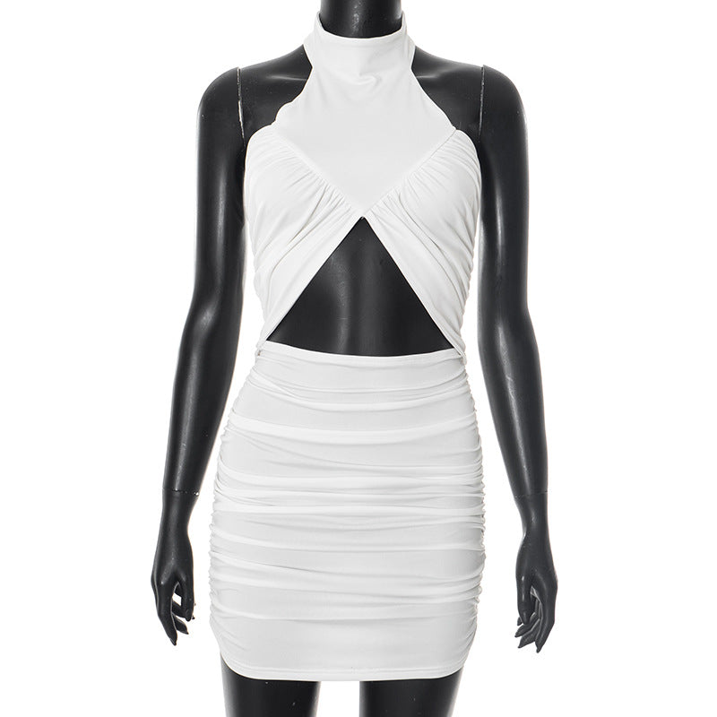 Dame omslagskjole med asymmetrisk cut-outs og elegant design Stilla