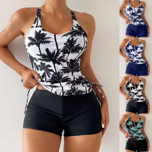 Dame Tankini med justerbare stropper og afslappede shorts Skovae