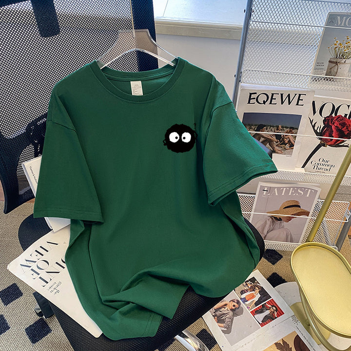 Dame T-Shirt med kreativt cartoon-motiv Stilla