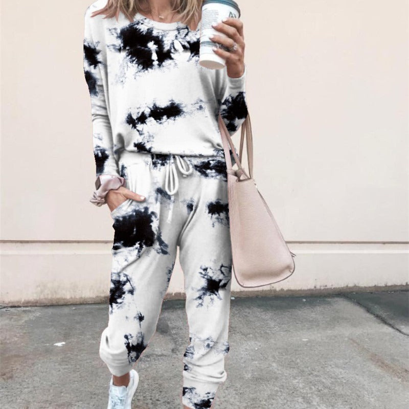 Femme Langærmet Tie-Dye Lounge Sæt Stilla