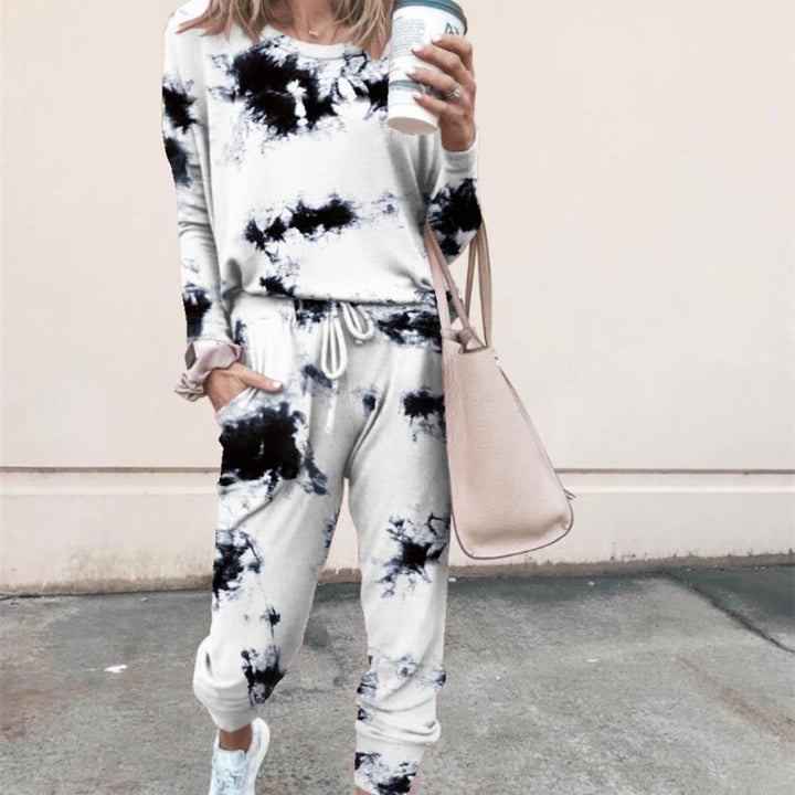 Femme Langærmet Tie-Dye Lounge Sæt Stilla