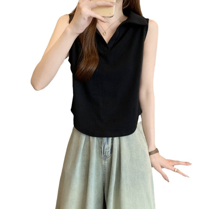 Femme Stilfuldt Ærmeløst Polo Top Stilla