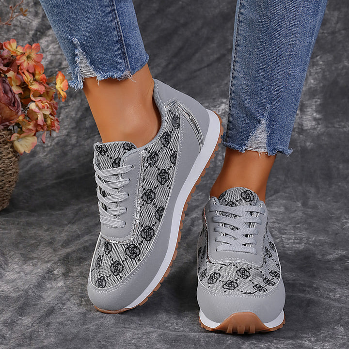 Dame Sporty Sneakers med moderne Logo-mønster Stilla