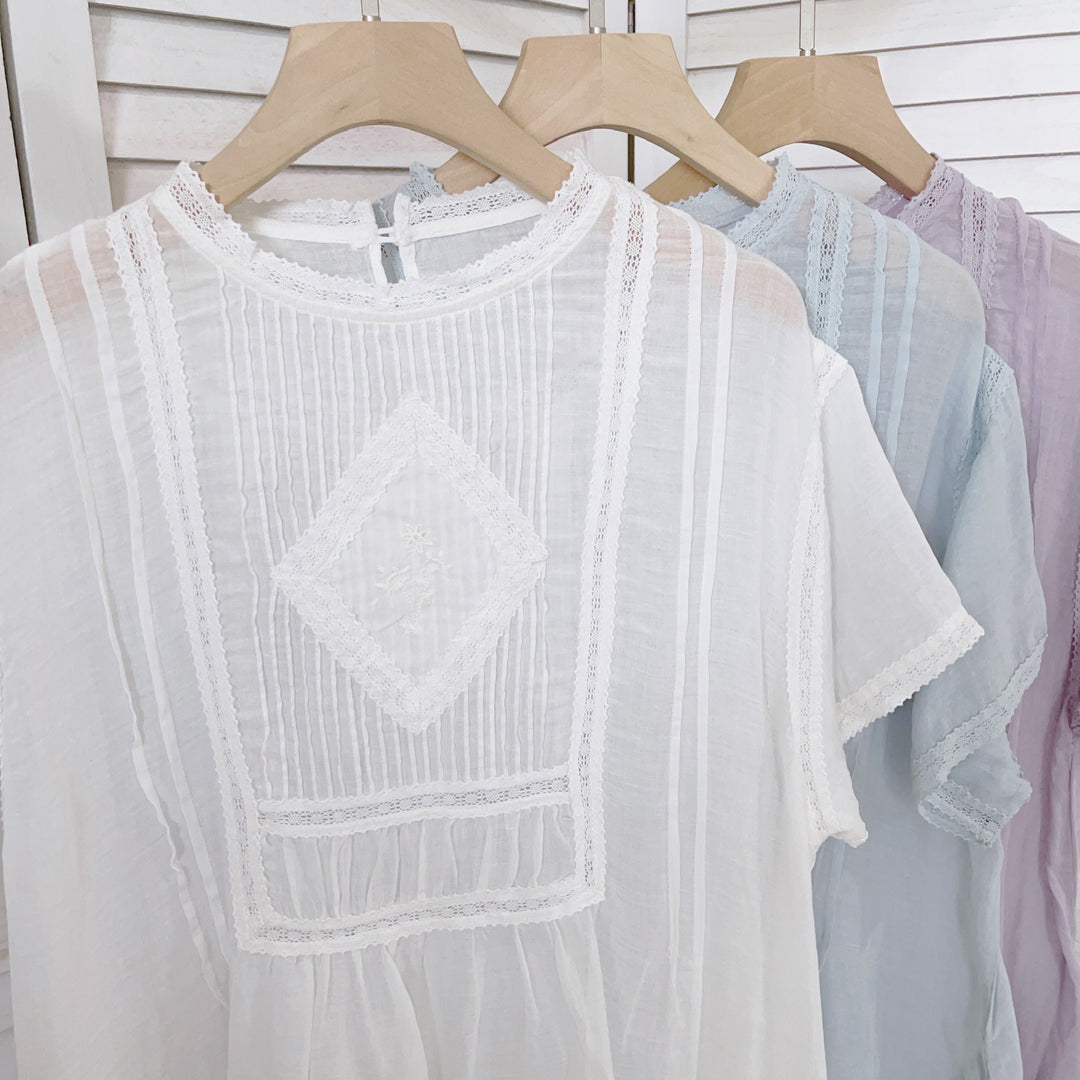 Femme Elegante Broderet Shift Kjole Stilla