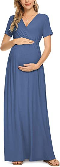Dame Graviditet Indpakning Maxi Kjole Stilla 1752657199