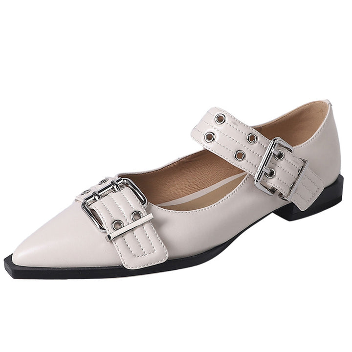 Dame Mode Slippers med elegante spænder og spids design Stilla