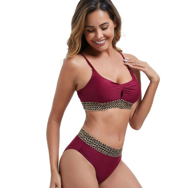 Dame højt skåret bikini-sæt med elegante detaljer Stilla