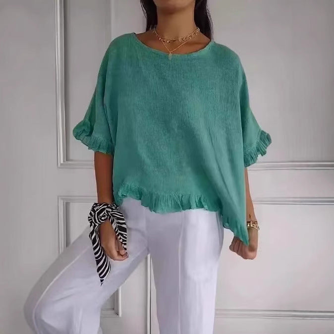 Femme Relaxed Fit Rødfald Top Stilla