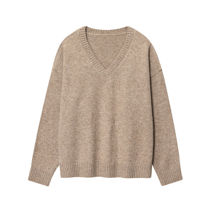 Kvinders V-Hals Sweater lavet af blød uld Stilla