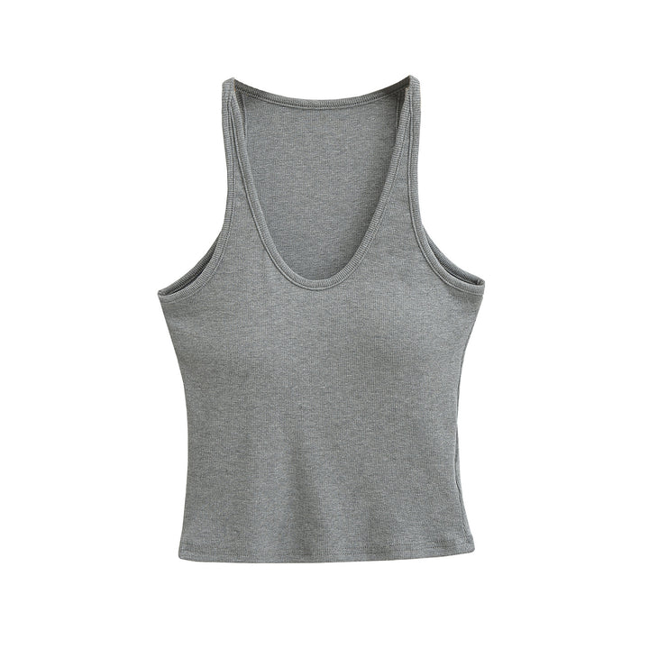 Femme Ribben Crop Tank Top Stilla