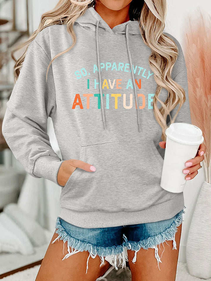 Kvinderne hoodie med kreativ tekst og afslappet pasform Stilla