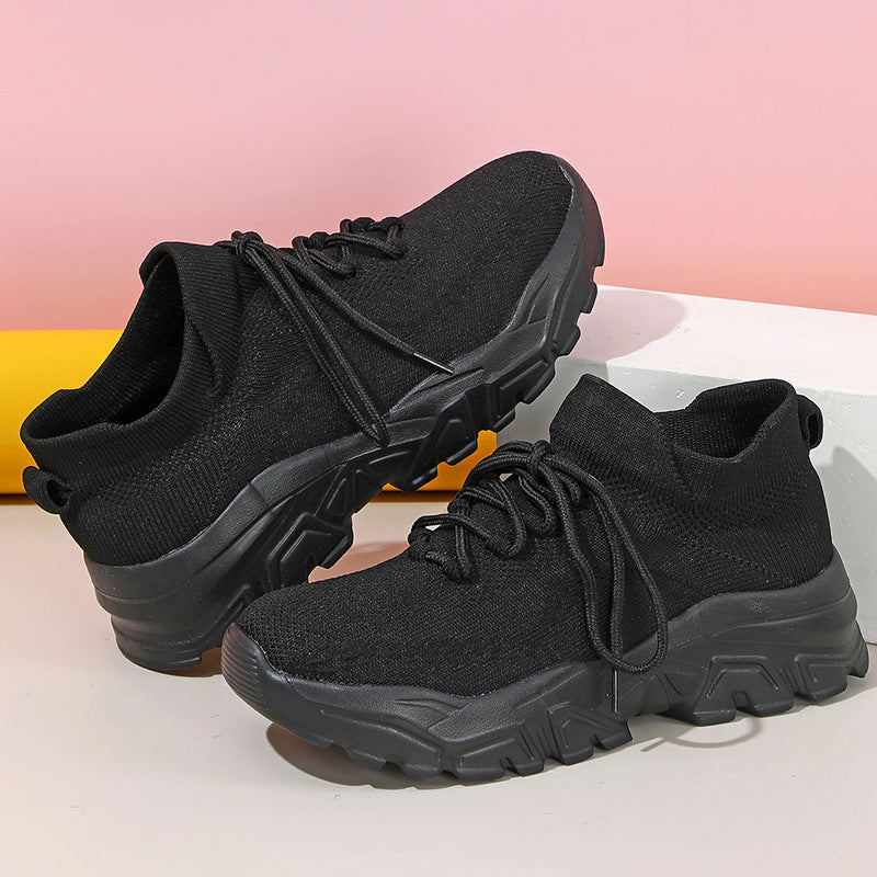 Damer Chunky Run-sneaker med åndbart strik-overmateriale Stilla