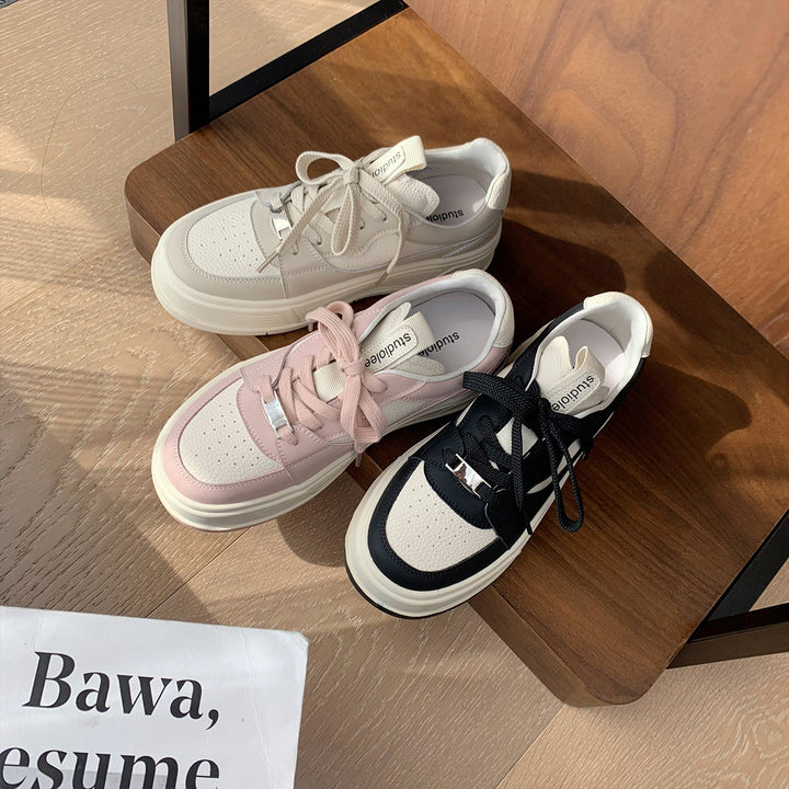 Dame Fritid Snøresneakers med forhøjet design Stilla