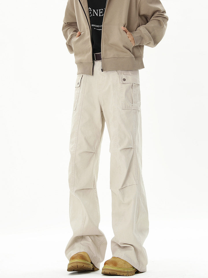 Herrer bred Cargo-bukser med multifunktionelle lommer og moderne design Stilla