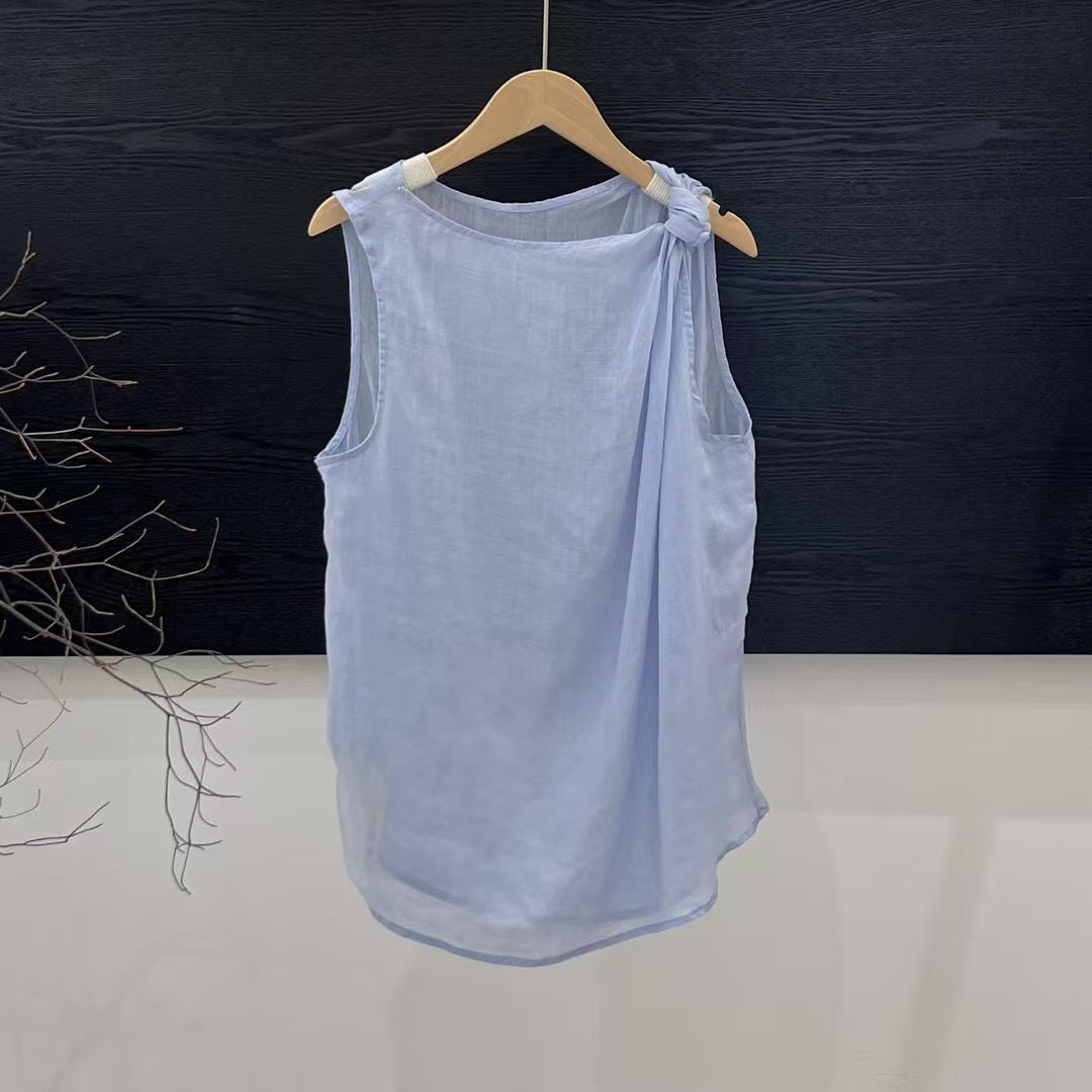 Femme Elegante Asymmetrisk Tanktop Stilla