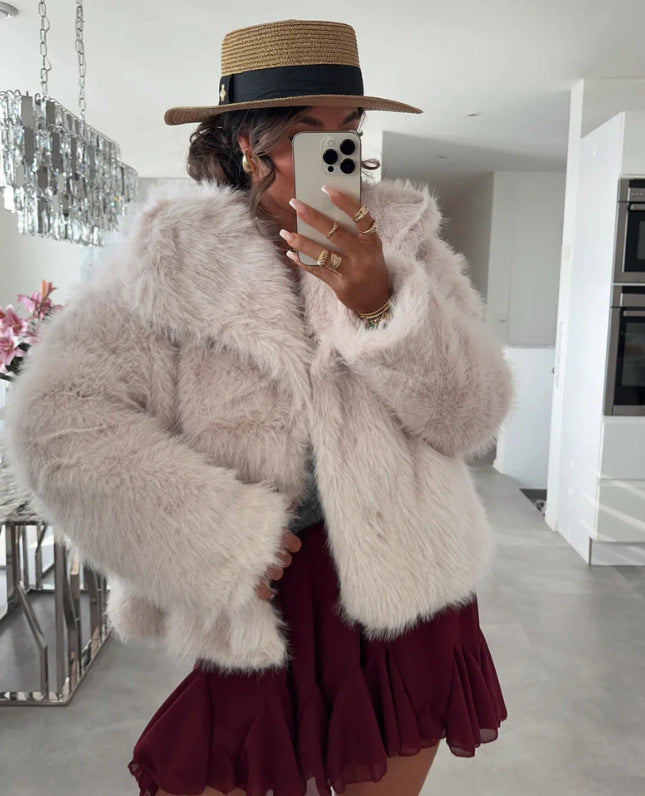 Femme Luxe Künstig pelsjakke Stilla