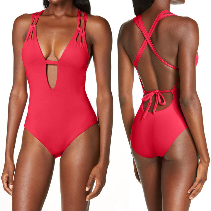 Dame badedragt med kvalitets cut-out design Stilla