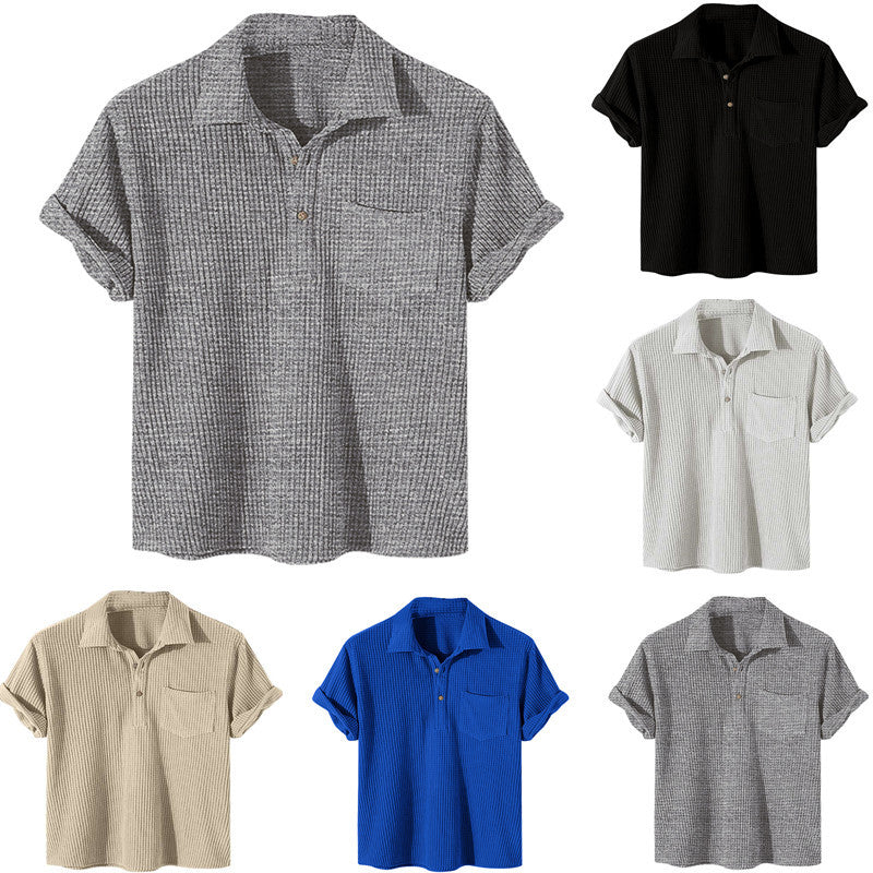 Herrer Tekstureret Kortærmet Poloshirt Stilla