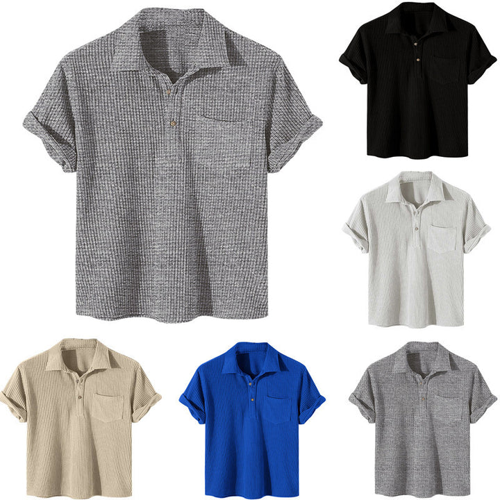 Herrer Tekstureret Kortærmet Poloshirt Stilla